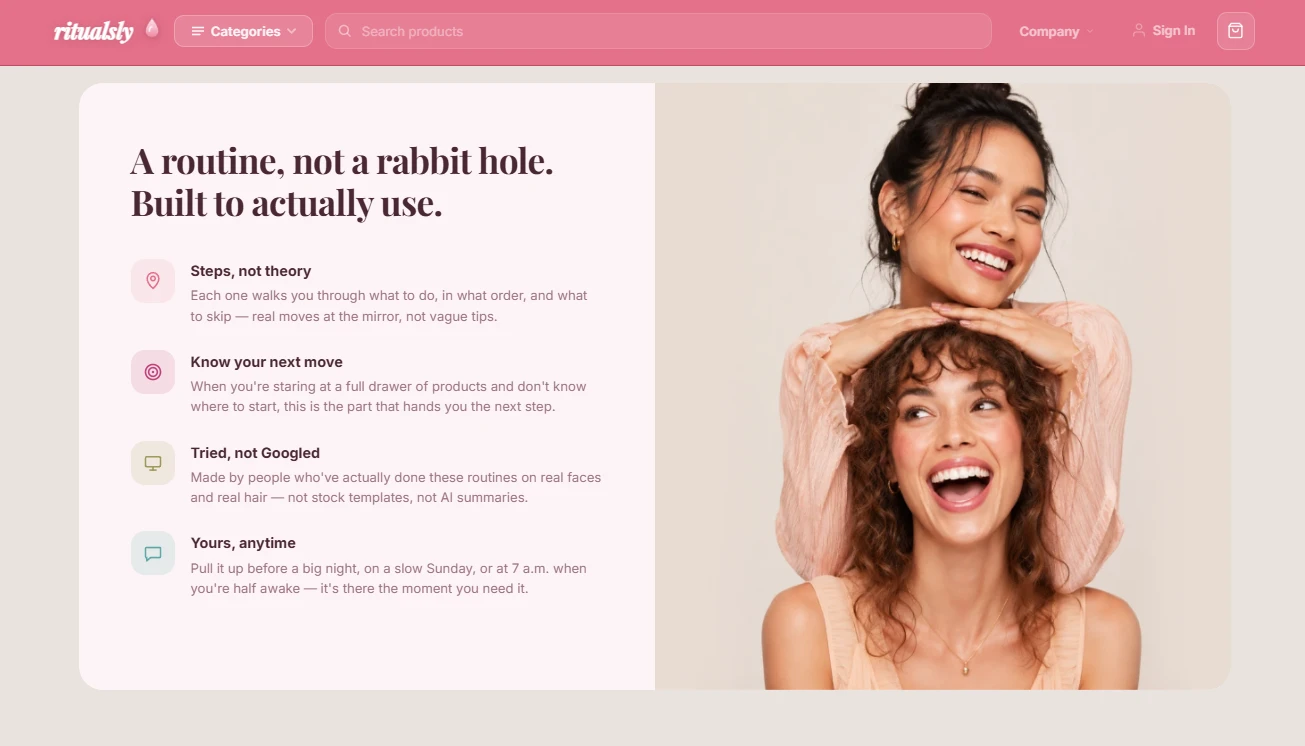 Trust pillars — why beauty enthusiasts download the pack