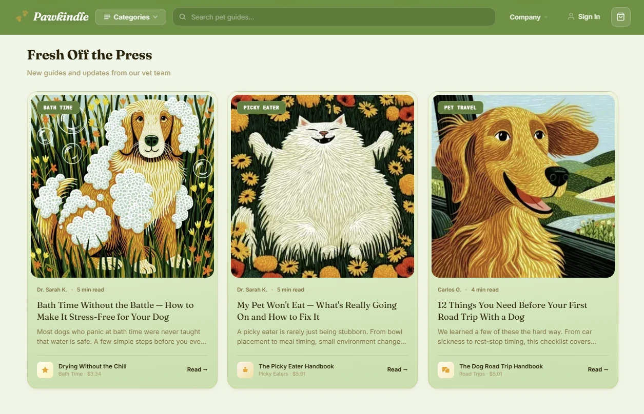 Editorial shelf — pet guides and handbooks